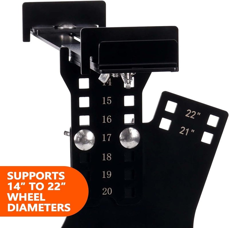 Atesilor Wheel Fitment Tool and Simulator, Offset Measuring Mockup Tool, Fits 14-22 Inch Rim Diameters and 7-17 Inch Widths, 5-Lug Bolt Pattern - Image 3
